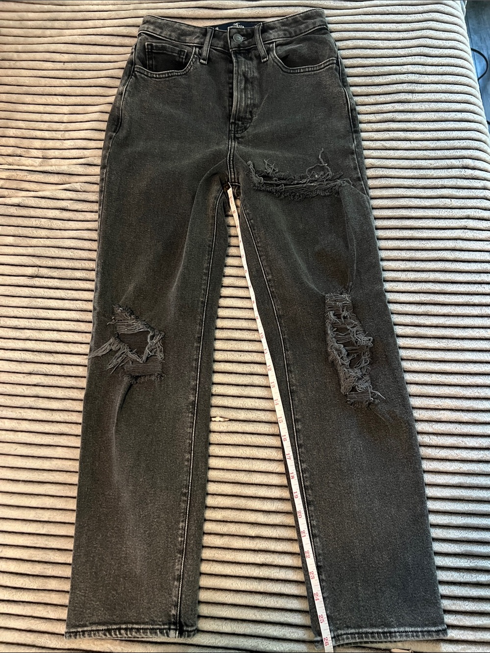 Hollister Black Ultra high rise vintage straight jeans